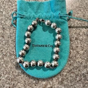 Authentic Tiffany & Co. Sterling Silver Ball Bracelet. Size Large